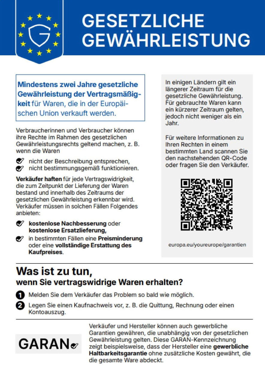 Gewährleistungslabel