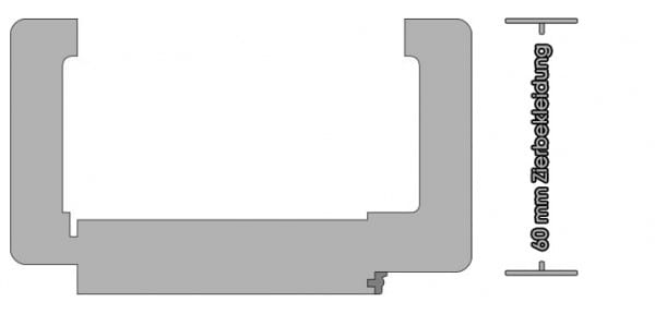 Wohnungseingangszarge Weißlack Rundkante 60mm