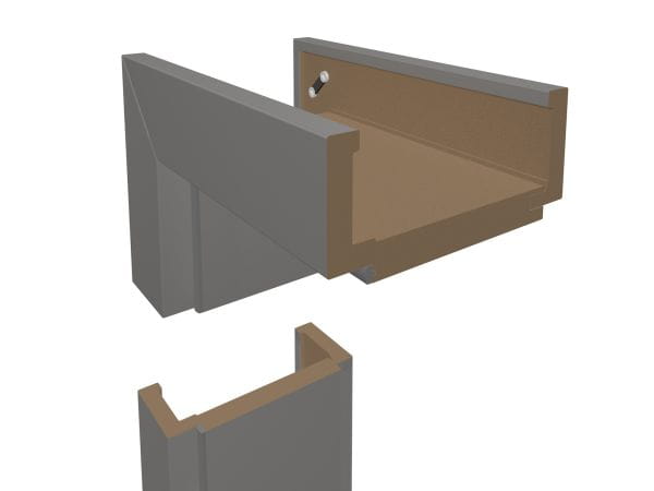 DURAT® Wohnungseingangszarge Hygge grau (ähnl. RAL 7037)