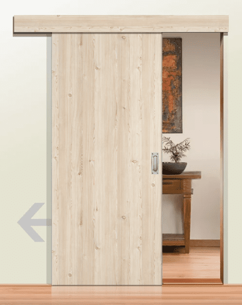 DURAT® Schiebetür Lärche Natur L-Struktur längs