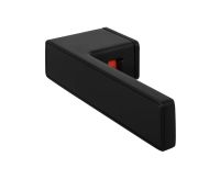 Türgriff Minimo Q Tiefschwarz ohne Schlüsselloch Rosette