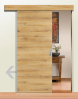 DURAT® Schiebetür Sandeiche Struktur quer