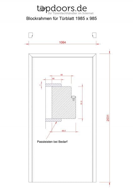 Blockzarge Weißlack