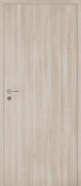 Stumpf einschlagende DURAT® Innentür Eiche grau Struktur längs mit Zarge