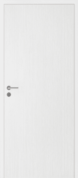 Stumpf einschlagende DURAT® Innentür Pino weiß L-Struktur längs mit Zarge