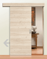 DURAT® Schiebetür Lärche Natur L-Struktur quer