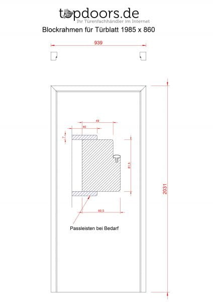 Blockzarge Weißlack