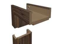 DURAT® Allgäueiche Struktur längs Innentür zweiflügelig mit Zarge