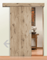 DURAT® Schiebetür Nordische Wildeiche Struktur längs