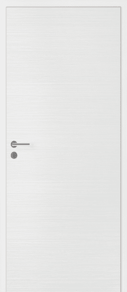 Stumpf einschlagende DURAT® Innentür Pino weiß L-Struktur quer mit Zarge