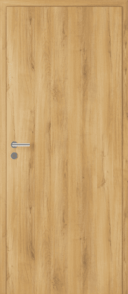 Stumpf einschlagende DURAT® Innentür Sandeiche Struktur längs mit Zarge