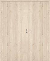 DURAT® Lärche Natur L-Struktur längs Innentür zweiflügelig mit Zarge