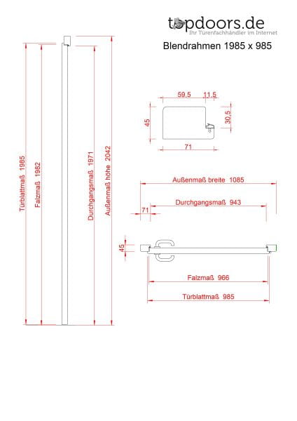 Blendrahmen Weißlack