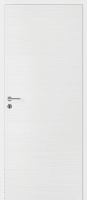 Stumpf einschlagende DURAT® Innentür Pino weiß L-Struktur quer mit Zarge