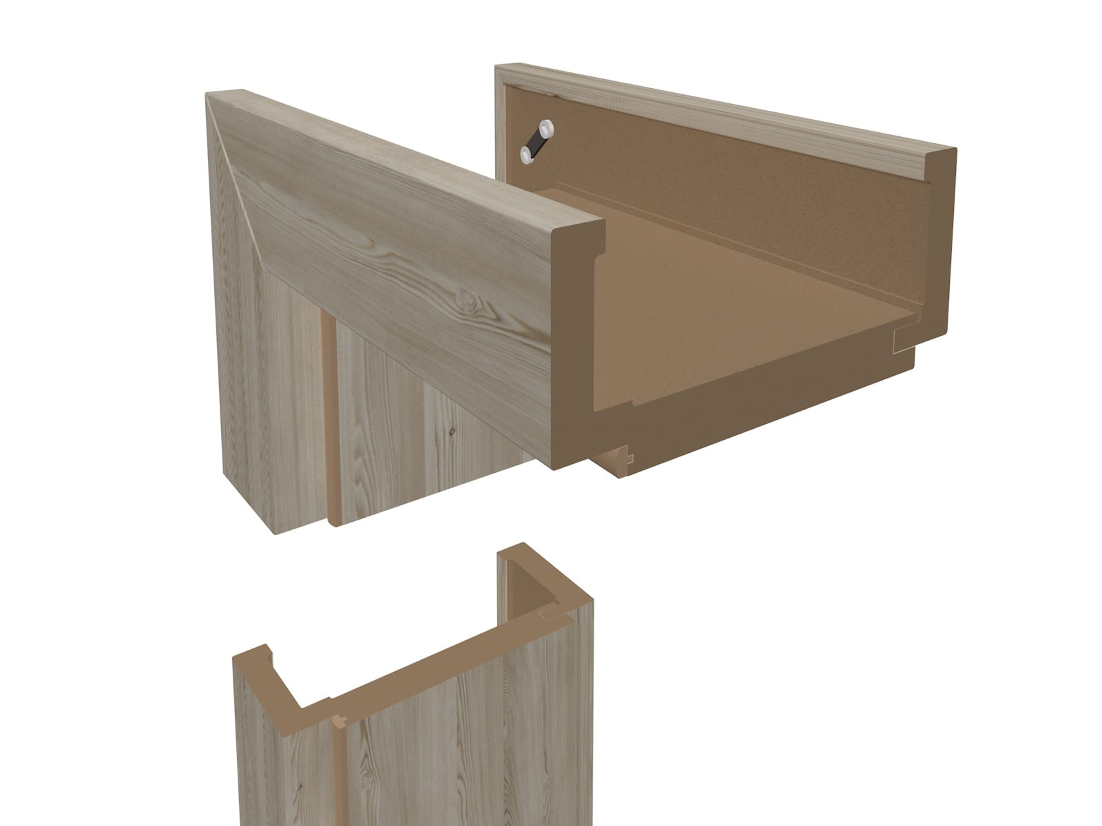 DURAT® Lärche Natur Zarge Rundkante 60mm