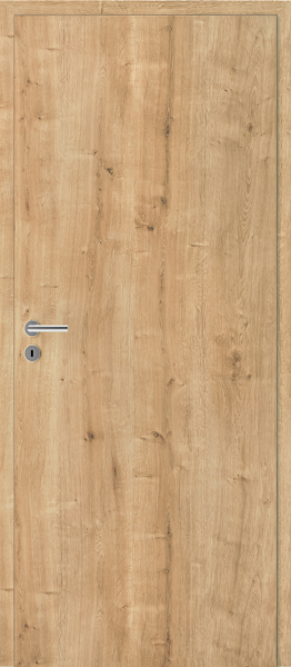 Stumpf einschlagende DURAT® Innentür Asteiche Struktur längs mit Zarge