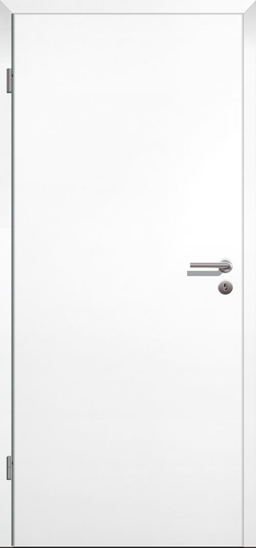 Weißlack Innentür eckige Designkante - Topdoors - Ihr Türenfachhändler