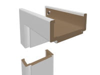Weißlack Design Stiltür Emilia 2LA – Komplettpaket mit Zarge & Buntbart-Griff