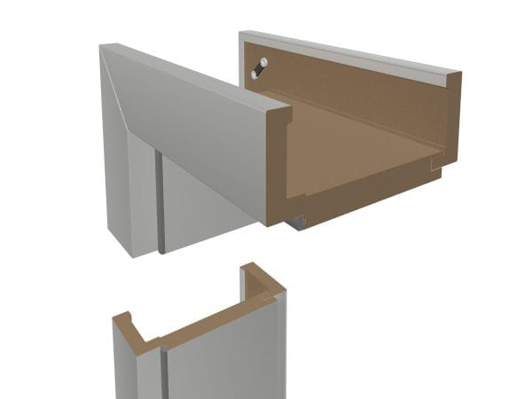 DURAT® Wohnungseingangszarge Grau (ähnl. RAL 7035)