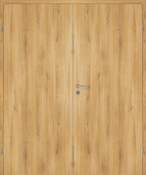 DURAT® Sandeiche Struktur längs Innentür zweiflügelig mit Zarge