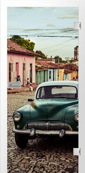 Ganzglastür Color Kuba