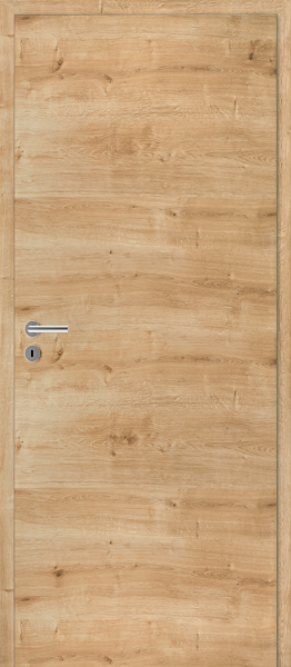 Stumpf einschlagende DURAT® Innentür Asteiche Struktur quer mit Zarge
