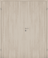 DURAT® Eiche grau Struktur längs Innentür zweiflügelig mit Zarge