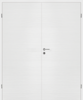 DURAT® Pino weiß L-Struktur quer Innentür zweiflügelig mit Zarge