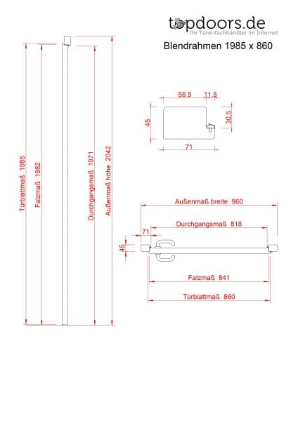 Blendrahmen Weißlack